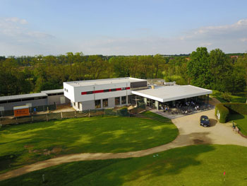 Das neue Klubhaus aus der Vogelperspektive